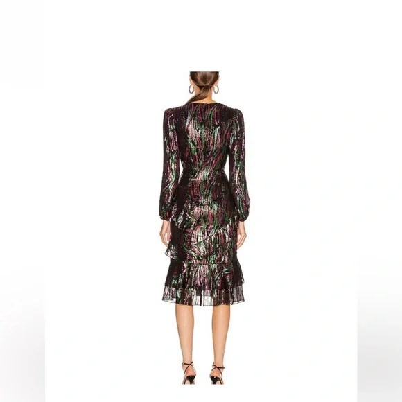 SALONI- Alta Dress- black rainbow metallic - Picture 6 of 8